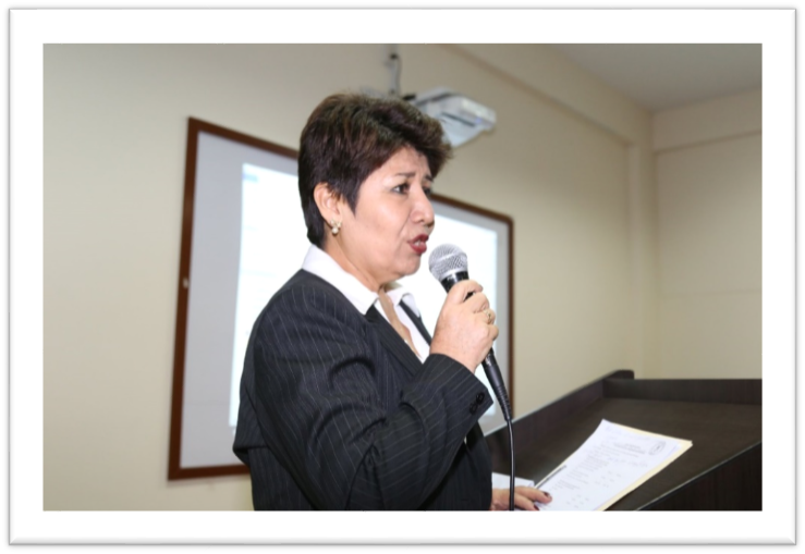 Palabras de bienvenida por parte de la Dra. Hilda Elizabeth Guevara Gómez, Directora de la Escuela de Posgrado